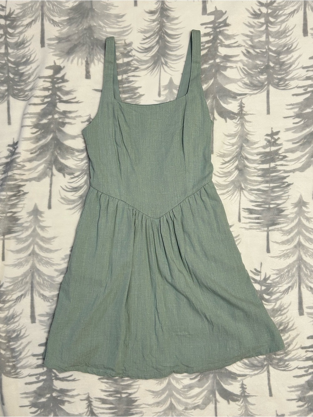 Rachel Paige Sage Green Sleeveless Scoop-Neck Mini Dress